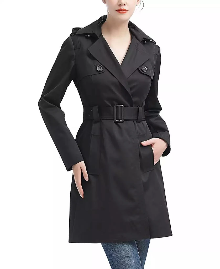 商品kimi + kai|Women's Angie Water Resistant Hooded Trench Coat,价格¥638,第1张图片