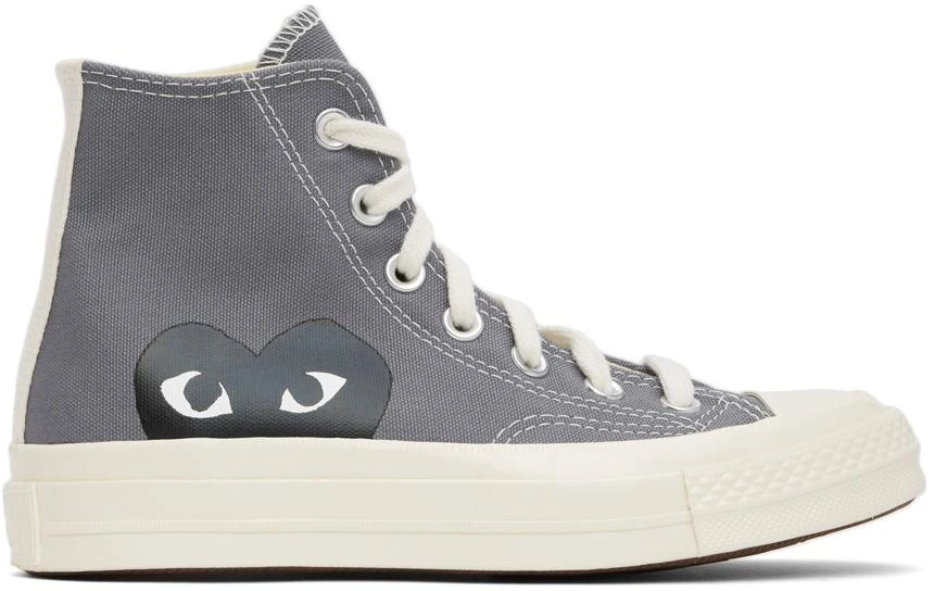 商品Comme des Garcons|Grey Converse Edition Half Heart Chuck 70 High Sneakers,价格¥1030,第1张图片