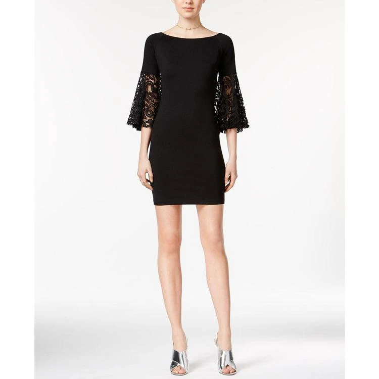 商品Bar III|Lace-Sleeve Sheath Dress, Created for Macy's,价格¥359,第1张图片