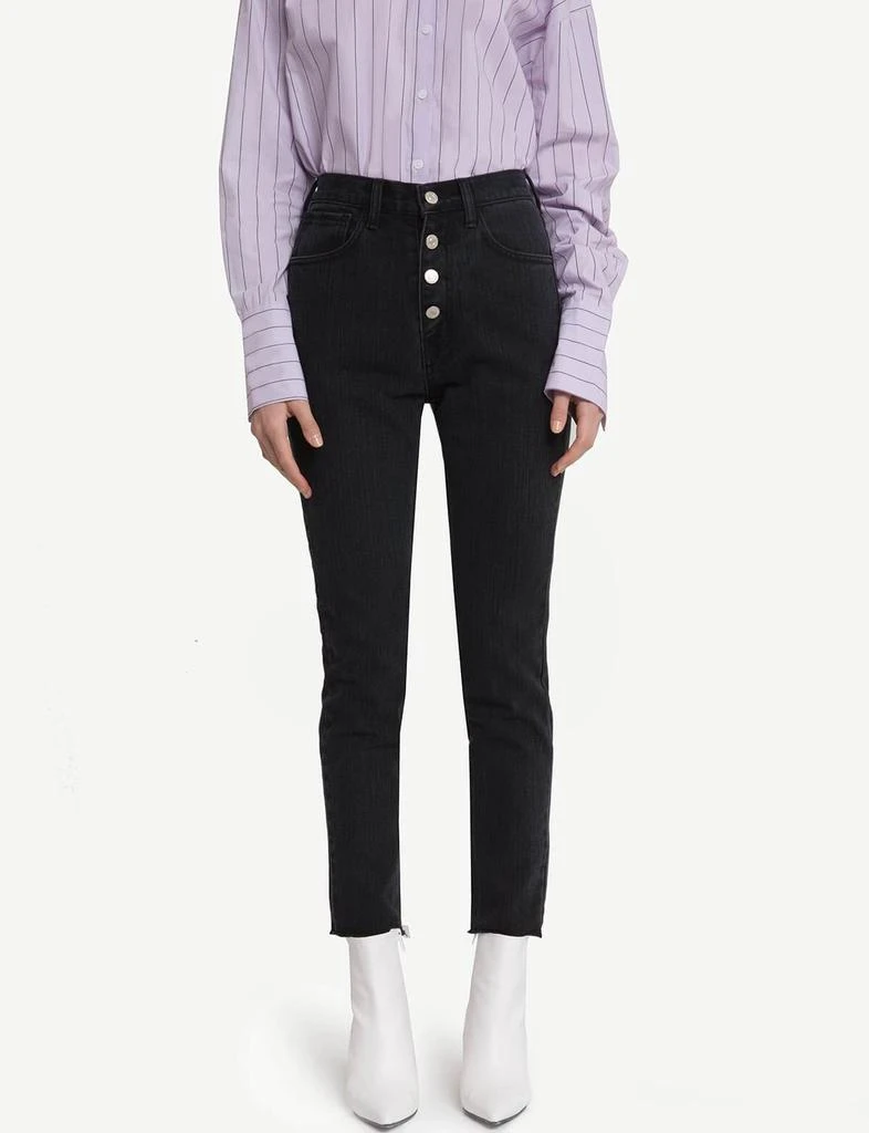 商品Pixie Market|Black Chase High Waisted Button Jeans,价格¥843,第1张图片