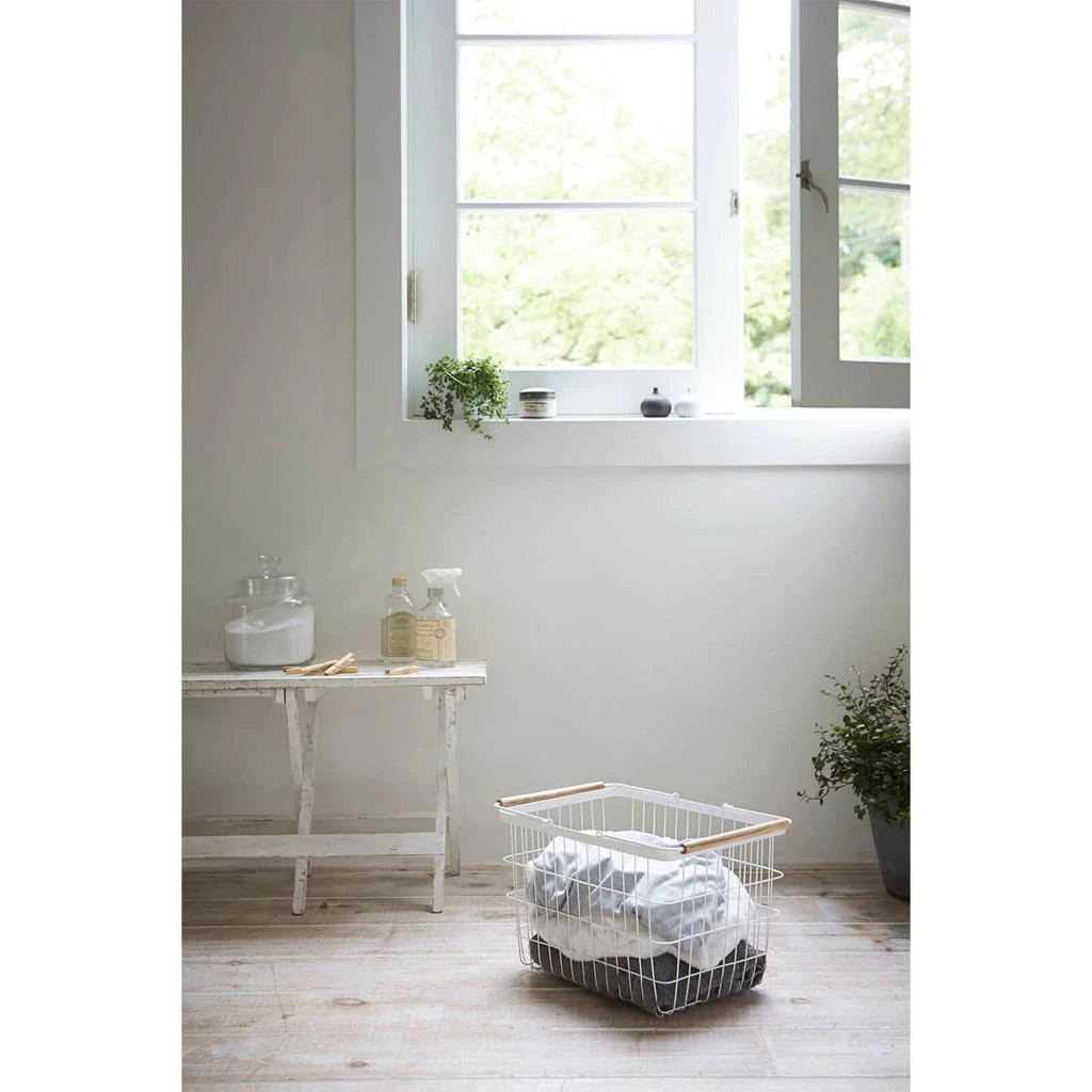 商品Yamazaki|Yamazaki Tosca Wire Laundry Basket - White - Medium,价格¥339,第4张图片详细描述