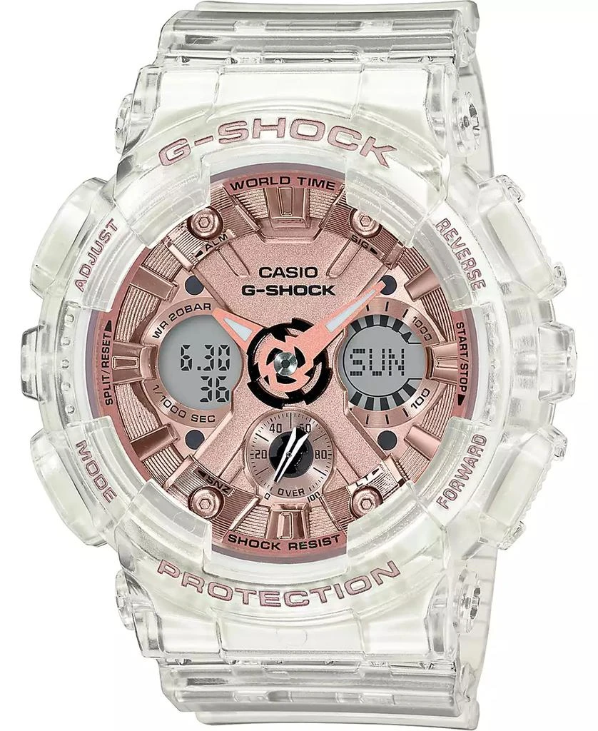 商品G-Shock|Women's Analog-Digital Clear Resin Strap Watch 45.9mm GMAS120SR-7A,价格¥1076,第1张图片