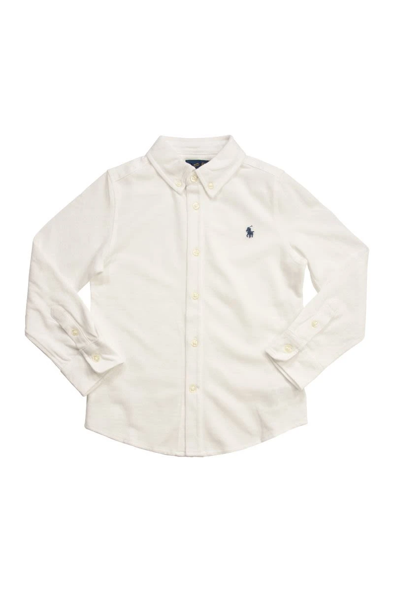 商品Ralph Lauren|Ultralight cotton pique shirt AB018688 002,价格¥484,第1张图片