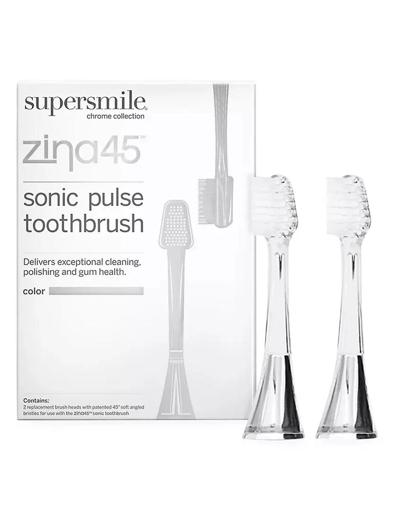 商品Supersmile|Zina45 Sonic Pulse 2-Piece Replacement Toothbrush Head Set,价格¥226,第1张图片