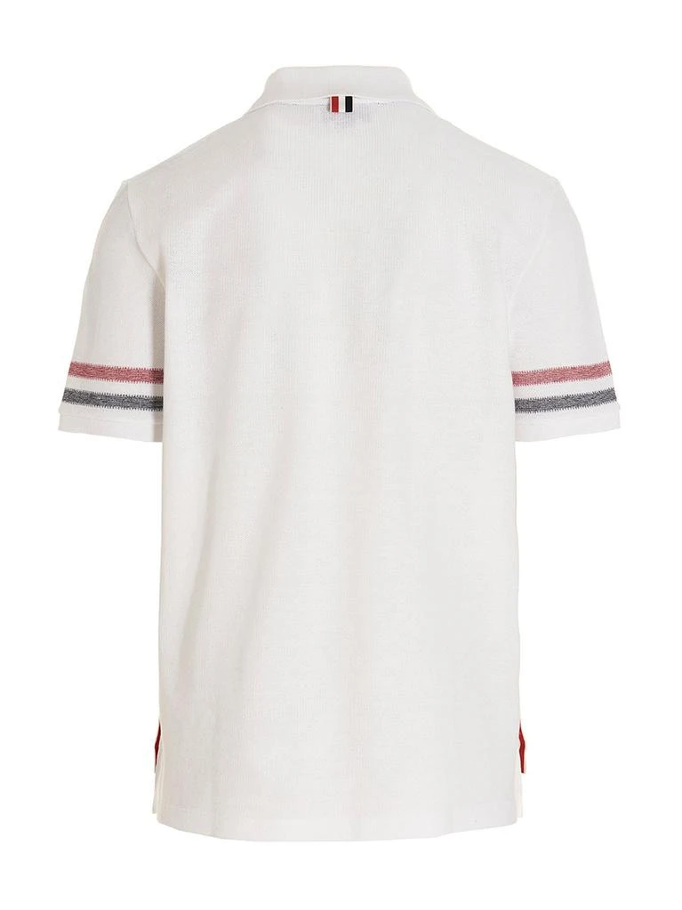 商品Thom Browne|Thom Browne Logo Patch Striped Polo Shirt,价格¥2395-¥2945,第2张图片详细描述