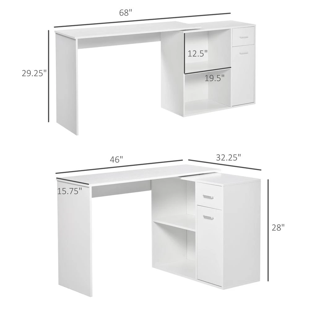 商品Streamdale Furniture|Streamdale L Shaped Computer Desk,价格¥2872,第5张图片详细描述