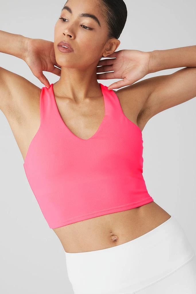 商品Alo|Airbrush Real Bra Tank - Fluorescent Pink Coral,价格¥487,第5张图片详细描述