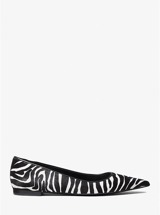 商品Michael Kors|Agnes Zebra Print Calf Hair Flat,价格¥1452,第2张图片详细描述