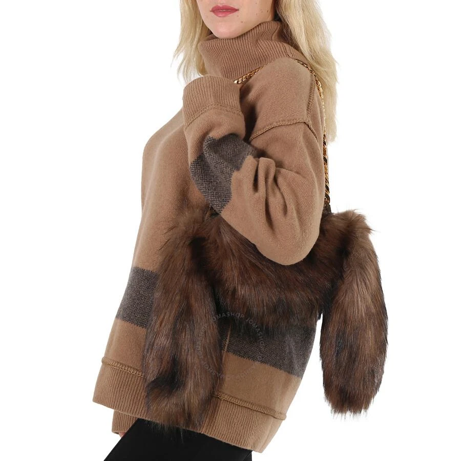 商品Burberry|Dark Brown Ladies Faux Fur Olympia Bag,价格¥3205,第2张图片详细描述