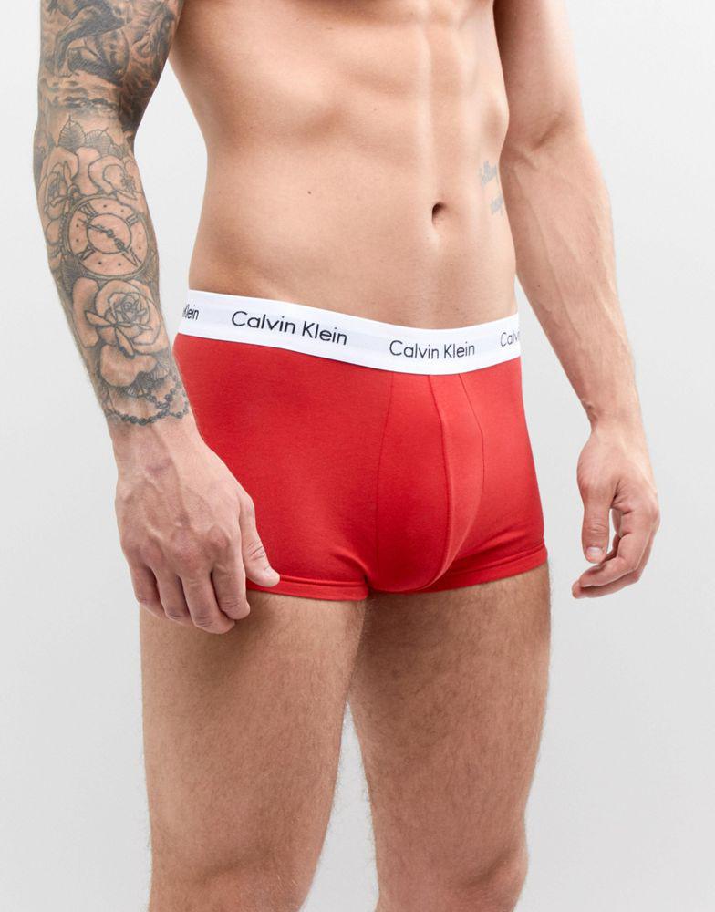 Calvin Klein low rise trunks 3 pack in cotton stretch商品第4张图片规格展示