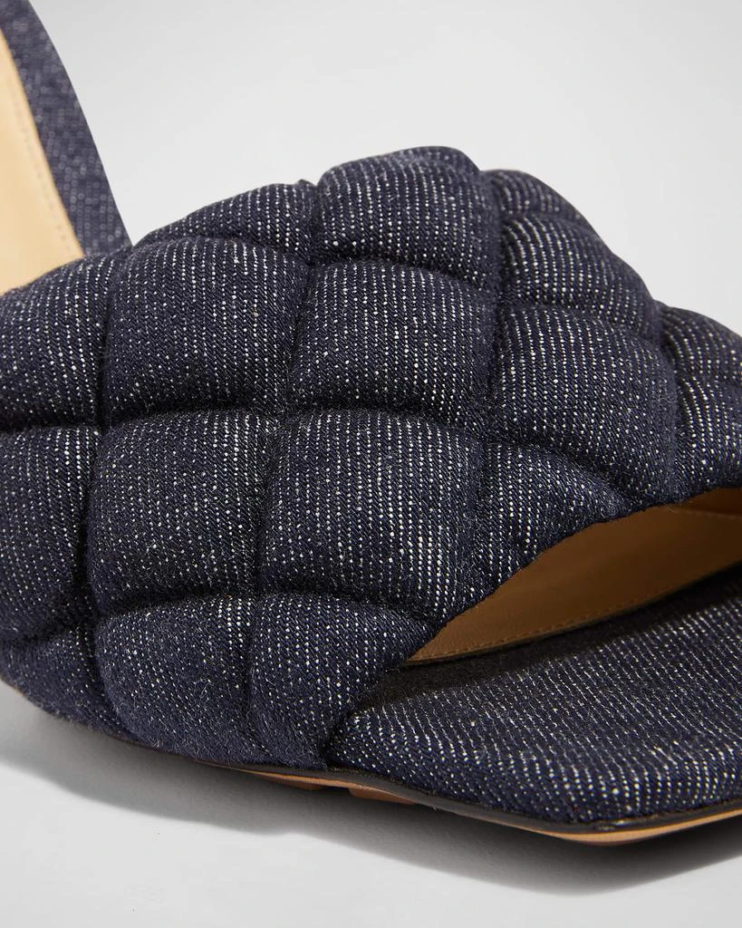 Matelasse Quilted Denim Mule Sandals 商品