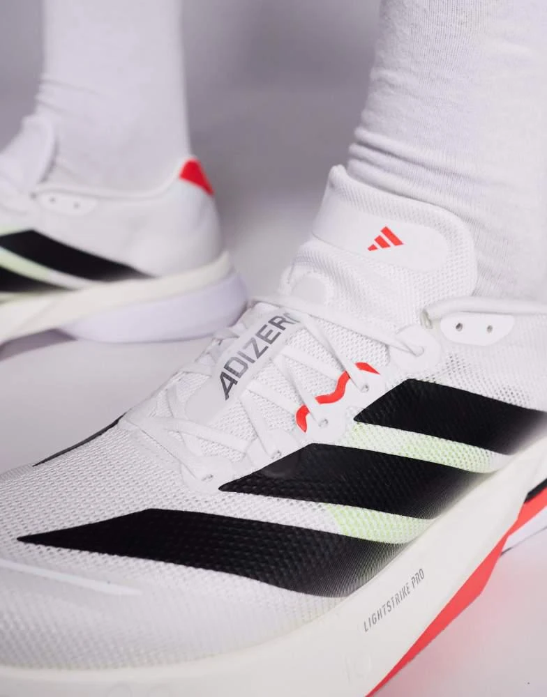 商品Adidas|adidas Running Adizero Boston 13 in white black and red,价格¥1443,第4张图片详细描述
