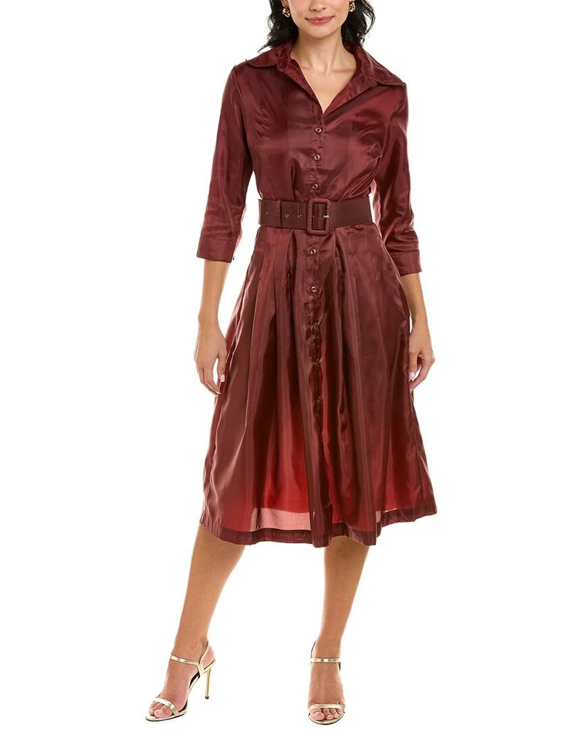 商品SAMANTHA SUNG|Samantha Sung Audrey 3 Silk Shirtdress,价格¥3155,第1张图片