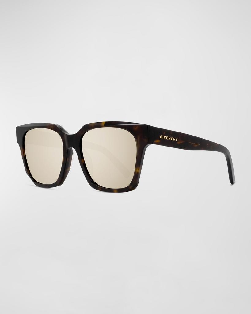 商品Givenchy|Unisex Temple-Logo Beveled Square Sunglasses,价格¥1877,第1张图片