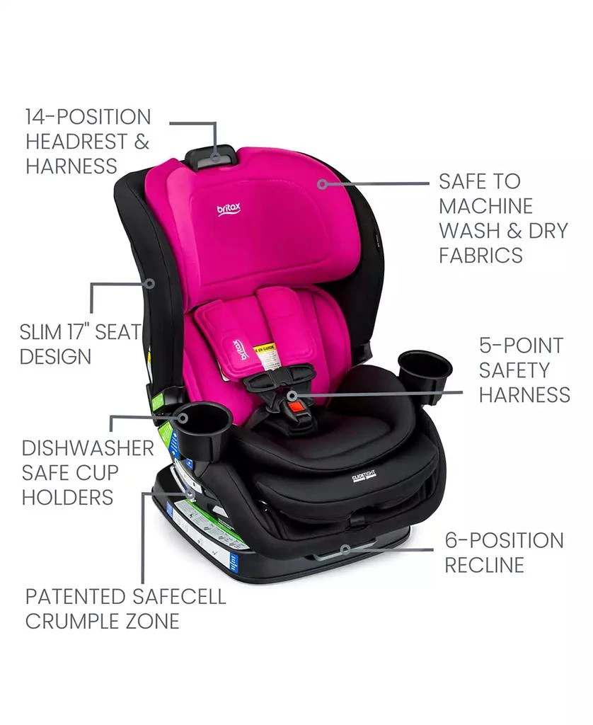 商品Britax|Poplar Baby Boy or Baby Girl Convertible Car Seat,价格¥2244,第3张图片详细描述