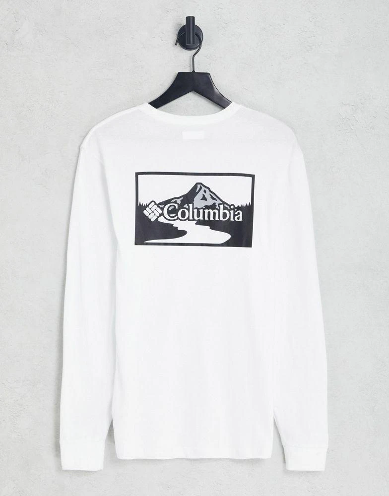 商品Columbia|Columbia Hopedale back print long sleeve t-shirt in white Exclusive at ASOS,价格¥218,第1张图片