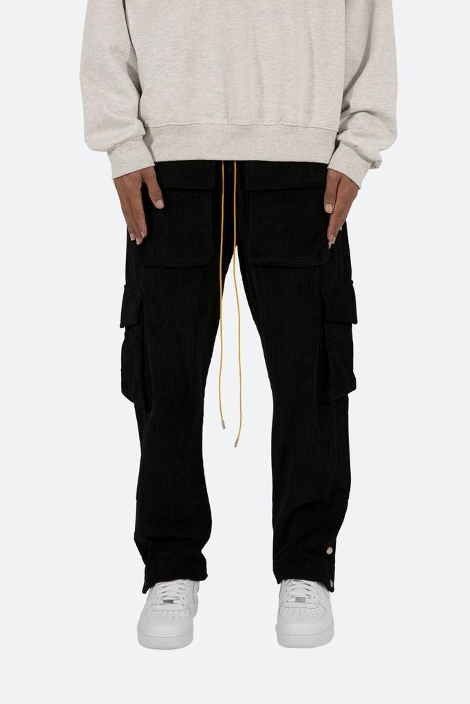 商品MNML|Corduroy Snap II Cargo Pants - Black,价格¥464,第1张图片