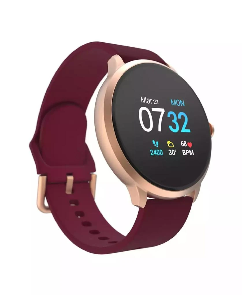 商品iTouch|Sport 3 Women's Touchscreen Smartwatch: Rose Gold Case with Merlot Strap 45mm,价格¥711,第1张图片