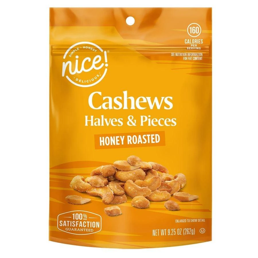 商品Nice!|Cashew Halves & Pieces Honey Roasted,价格¥43,第1张图片