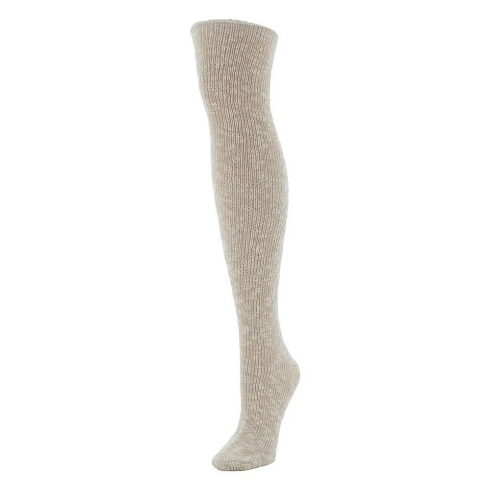 商品Memoi|Women's Slub Cable Knit Over The Knee Socks,价格¥133,第1张图片