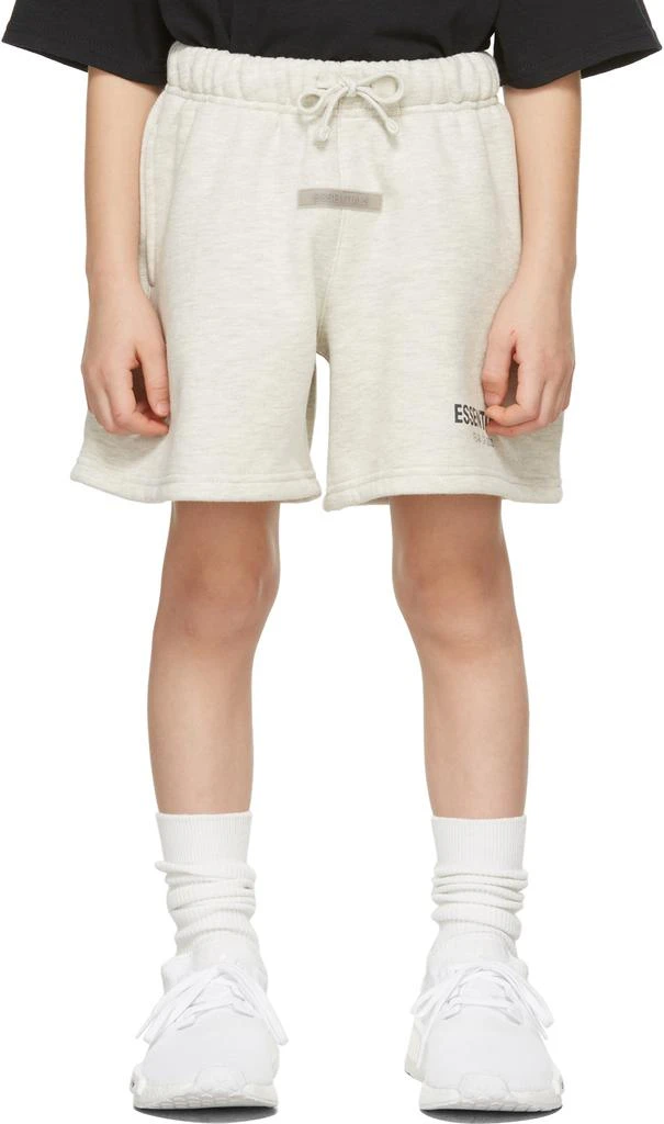 商品Essentials|Kids Off-White Sweat Shorts,价格¥420,第2张图片详细描述