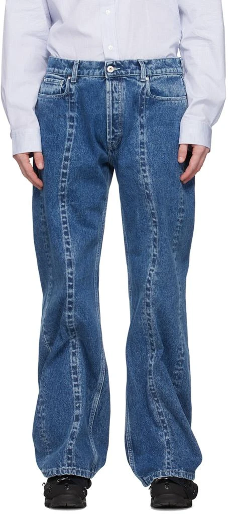 商品Y/Project|Blue Classic Wire Jeans,价格¥3972,第1张图片