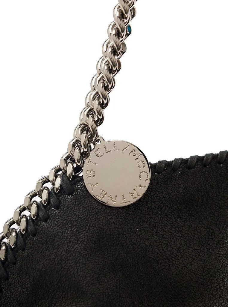 商品Stella McCartney|Stella McCartney 3chain Black Tote Bag With Logo Engraved On Charm In Faux Leather Woman - Women,价格¥9771,第4张图片详细描述