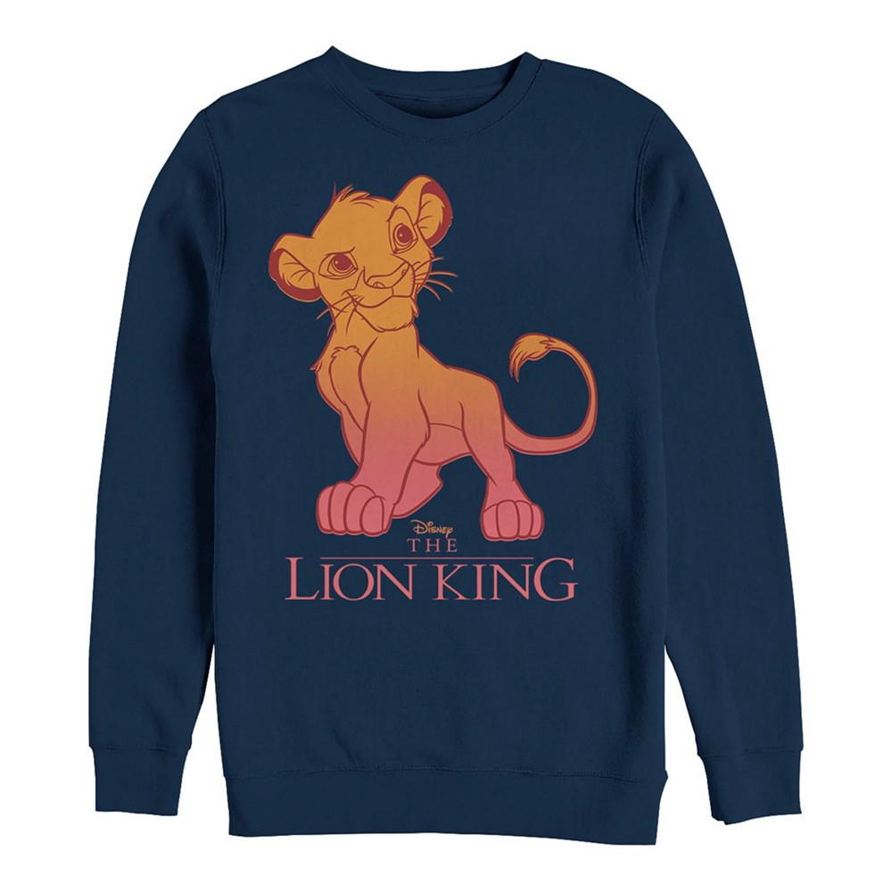 Disney Men's Lion King Young Simba Sunset Gradient, Crewneck Fleece商品第1张图片规格展示