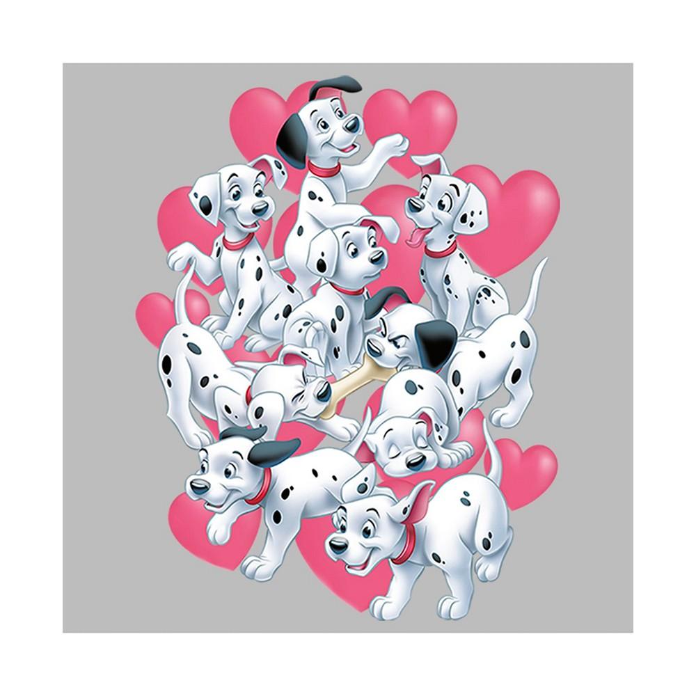 Girl's One Hundred and One Dalmatians Puppy Dalmatian Love  Child T-Shirt商品第2张图片规格展示