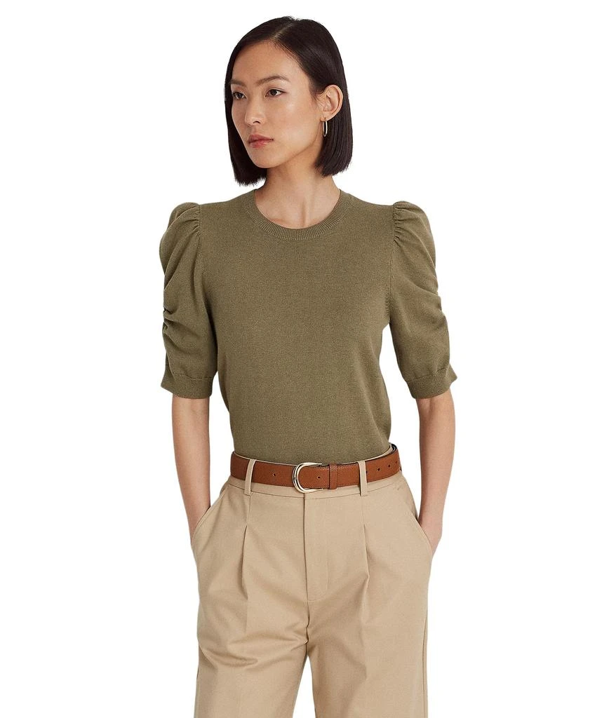 商品Ralph Lauren|Cotton-Blend Puff-Sleeve Sweater,价格¥438,第1张图片