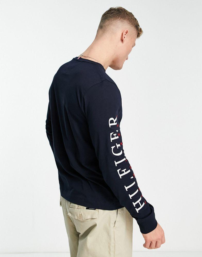 Tommy Hilfiger long sleeve t-shirt in navy商品第3张图片规格展示
