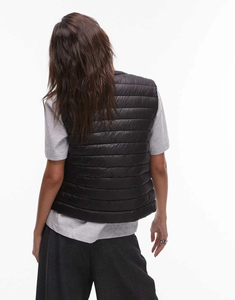 商品Mango|Mango water repellent padded gilet in black,价格¥319,第4张图片详细描述