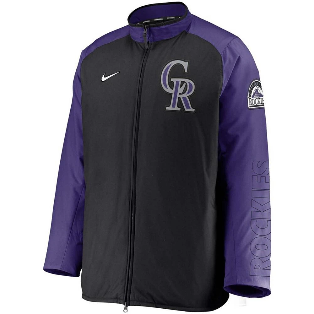 商品NIKE|Men's Black Colorado Rockies Authentic Collection Dugout Full-Zip Jacket,价格¥1493,第3张图片详细描述