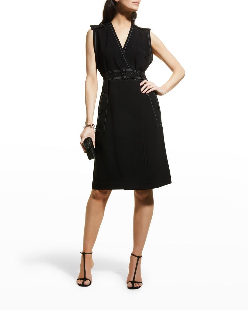 商品Burberry|Maddison Belted Trench Wrap Dress,价格¥3140,第5张图片详细描述