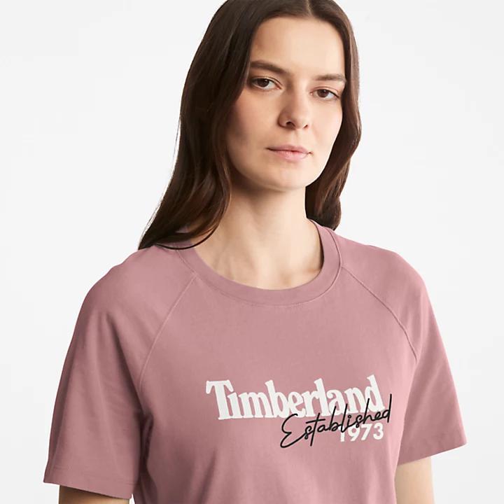 商品Timberland|Raglan-sleeve Logo T-Shirt for Women in Pink,价格¥116,第7张图片详细描述
