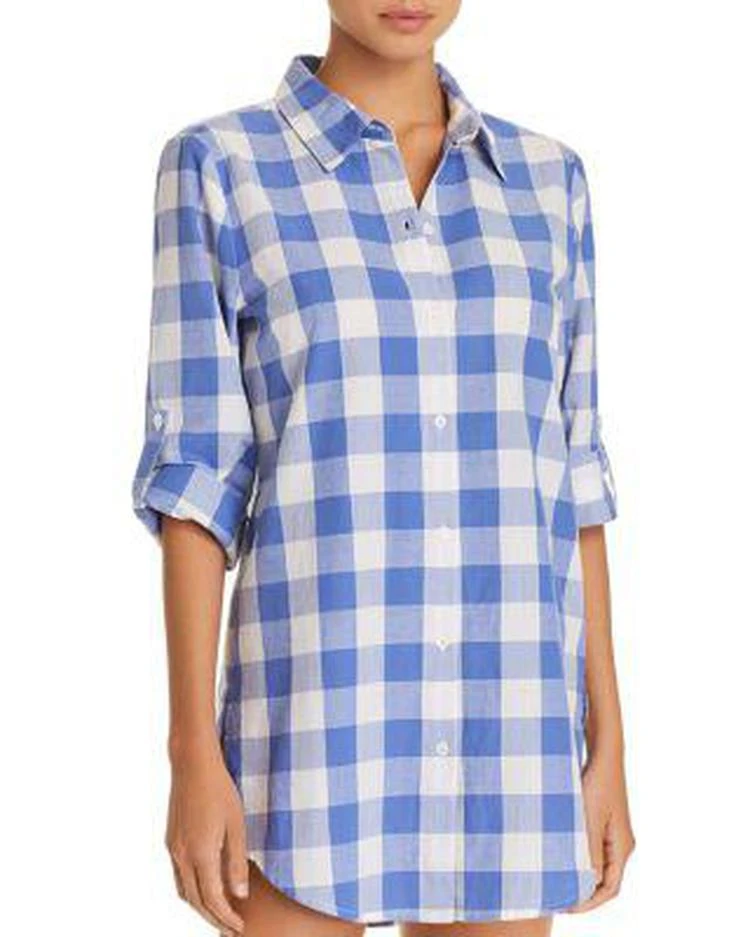 商品Nanette Lepore|Capri Gingham Shirt Dress Swim Cover-Up,价格¥706,第1张图片