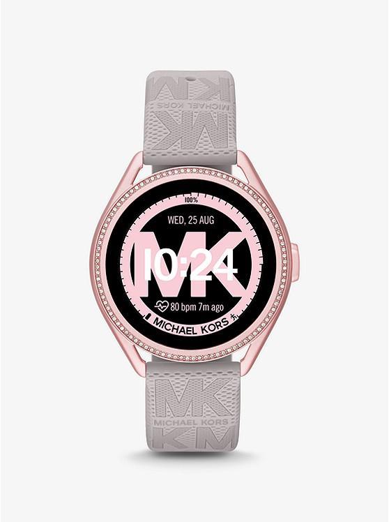 商品Michael Kors|Michael Kors Access Gen 5E MKGO Pink-Tone and Logo Rubber Smartwatch,价格¥1880,第7张图片详细描述