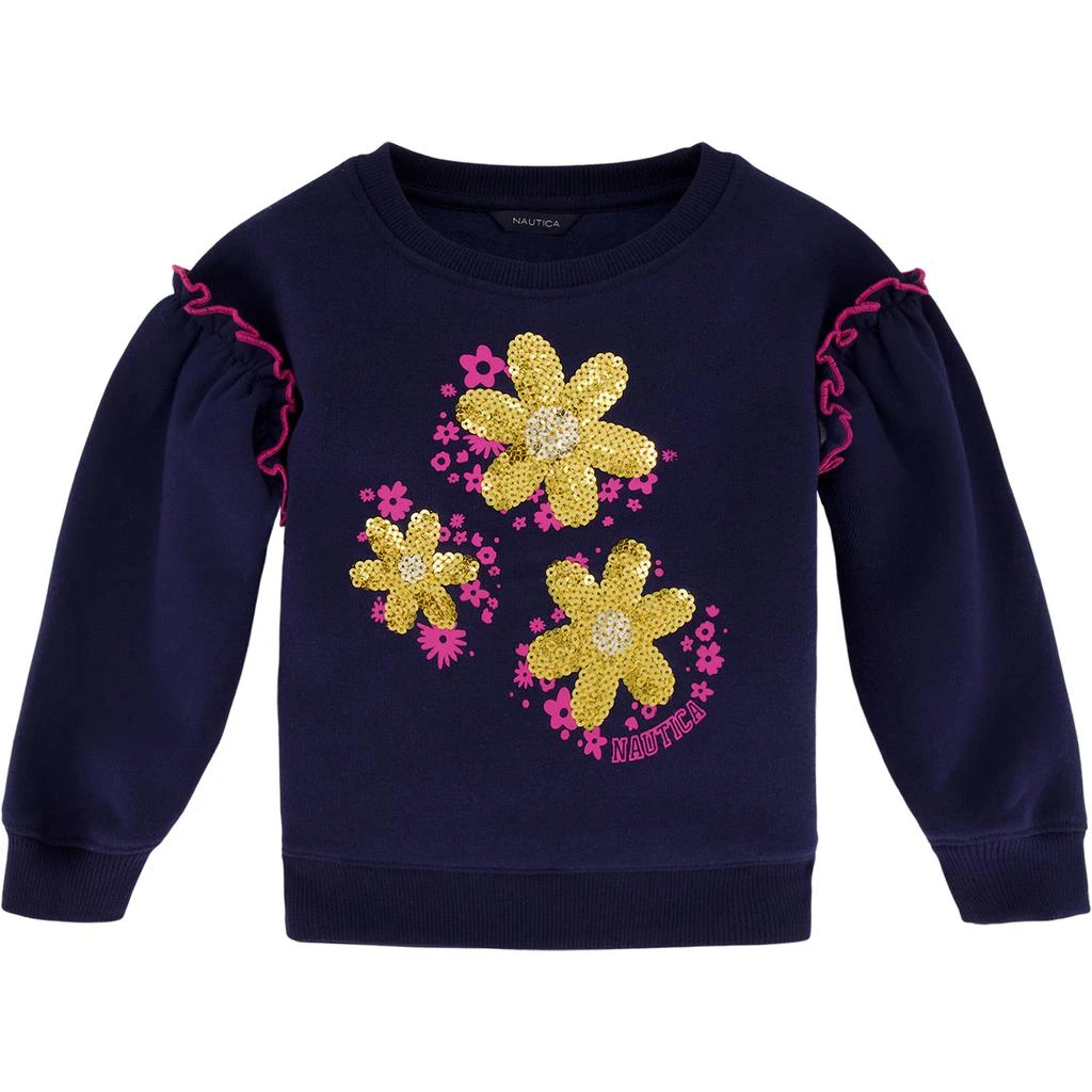 商品Nautica|Nautica Toddler Girls' Fleece Sweatshirt (2T-4T),价格¥103,第1张图片