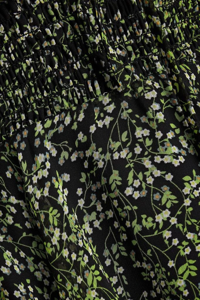 商品MIKAEL AGHAL|Shirred floral-print chiffon blouse,价格¥1122,第4张图片详细描述