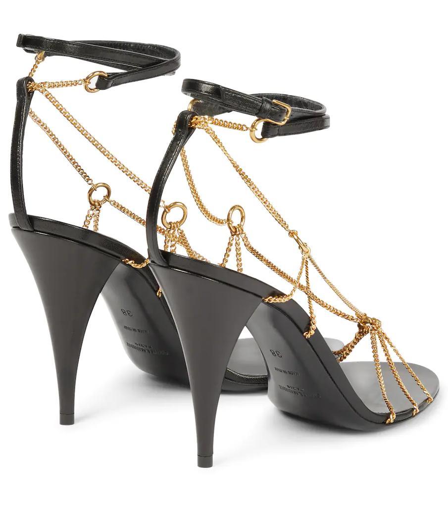 商品Yves Saint Laurent|Cristal缀饰皮革凉鞋,价格¥11263,第5张图片详细描述