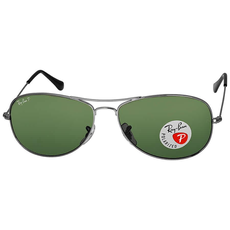 Cockpit Polarized Green Classic G-15 Aviator Unisex Sunglasses RB3362 004/58 59商品第1张图片规格展示