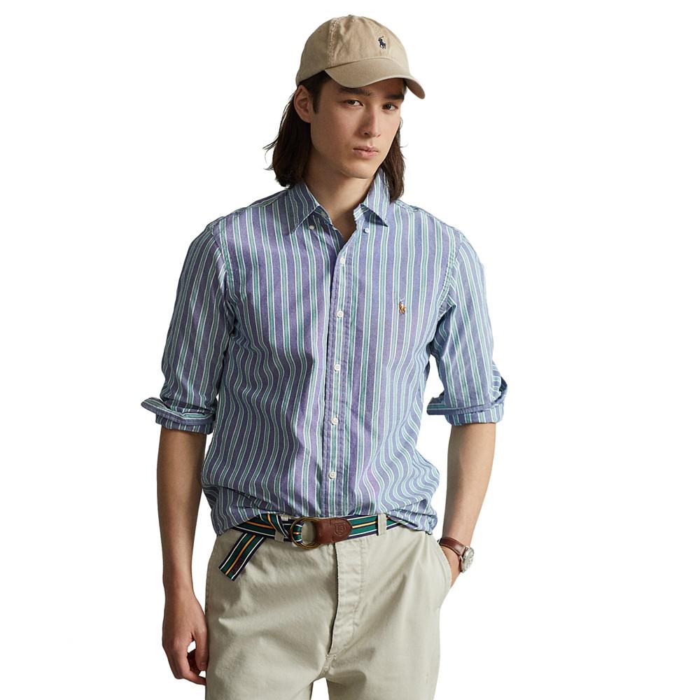 Men's Classic-Fit Striped Oxford Shirt商品第1张图片规格展示