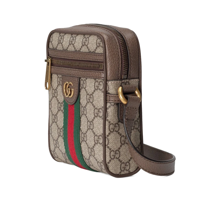 GUCCI/古驰 Ophidia 男士米色帆布织带条纹双G单肩斜挎包 59812796IWT8745 商品