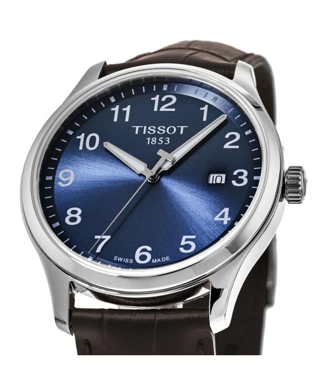 商品Tissot|Tissot Classic XL Blue Dial Brown Leather Strap Men's Watch T116.410.16.047.00,价格¥1560,第2张图片详细描述