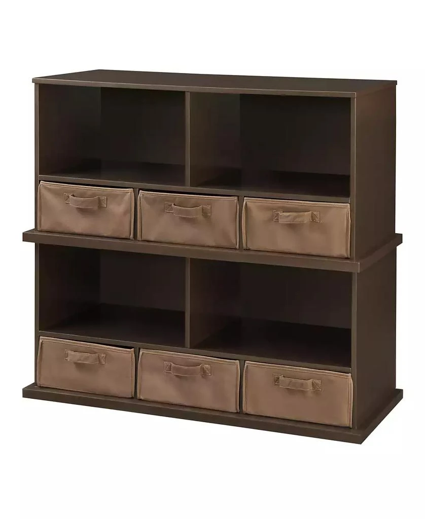 Stackable Shelf Storage Cubby With Three Baskets 商品