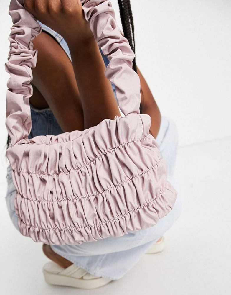 商品ASOS|ASOS DESIGN ruching shoulder bag in blush,价格¥93,第3张图片详细描述