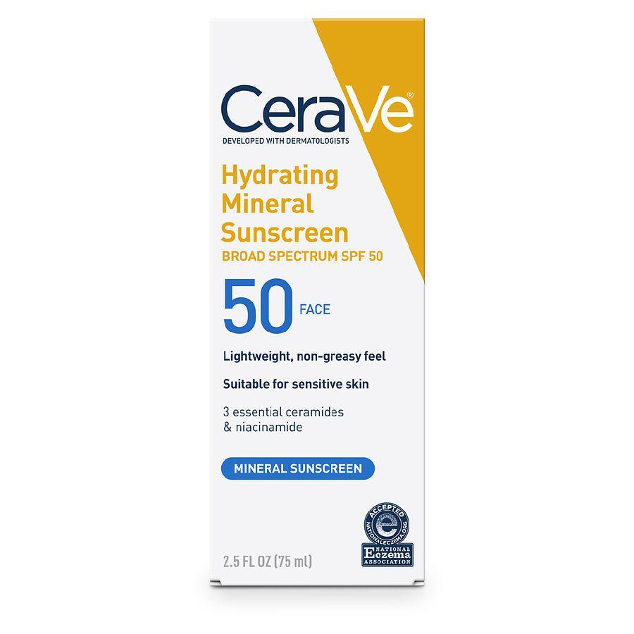 商品CeraVe|抗敏防水面部矿物防晒乳液 SPF50,价格¥133,第5张图片详细描述