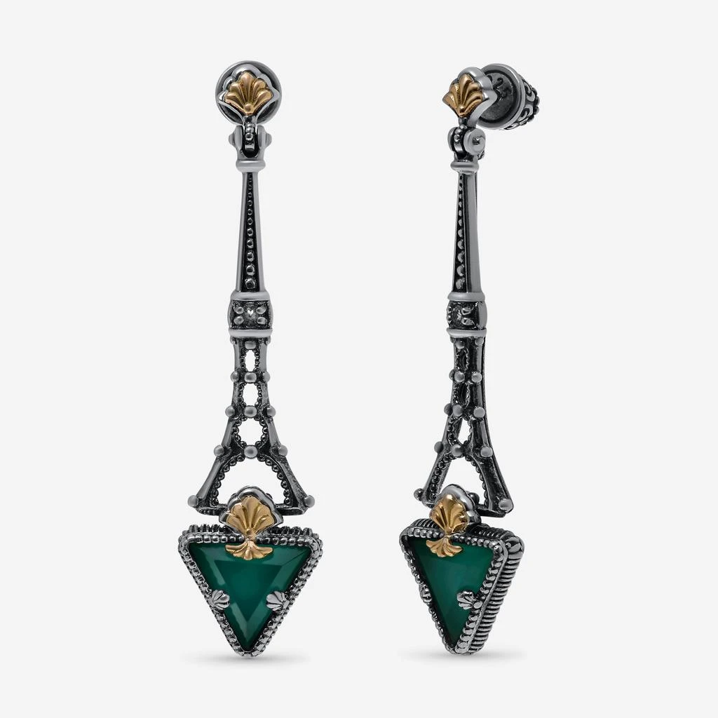 商品Konstantino|Konstantino Sterling Silver and 18k Yellow Gold with Chalcedony Drop Earrings SKKJ679-497,价格¥1693,第3张图片详细描述