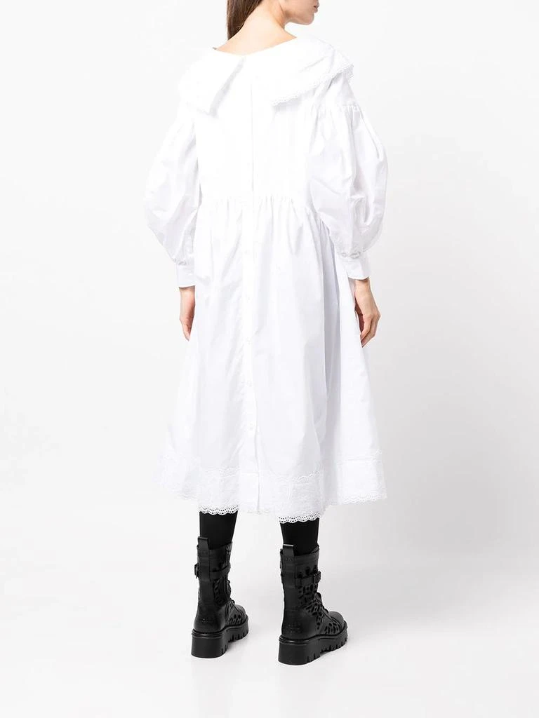 商品Simone Rocha|SIMONE ROCHA WOMEN OPEN NECK SIGNATURE SLEEVE SHIRT DRESS W/ TRIM,价格¥3389,第2张图片详细描述