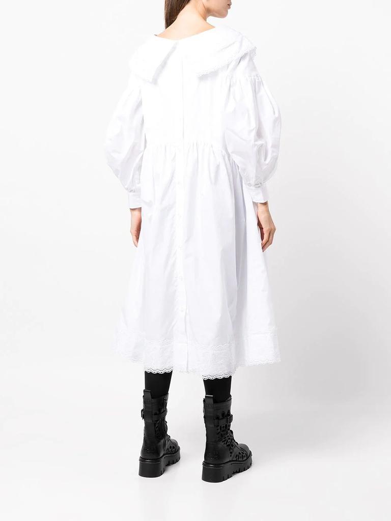 商品Simone Rocha|SIMONE ROCHA WOMEN OPEN NECK SIGNATURE SLEEVE SHIRT DRESS W/ TRIM,价格¥3131,第4张图片详细描述